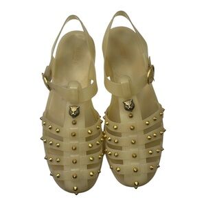 Gucci Women's Cream Studded Sandals